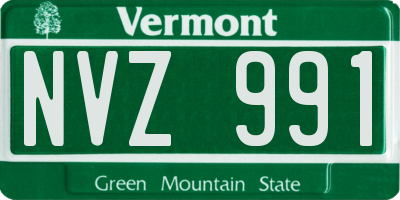 VT license plate NVZ991