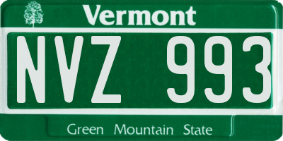 VT license plate NVZ993