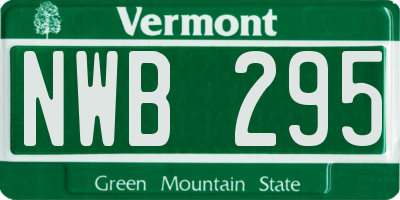 VT license plate NWB295