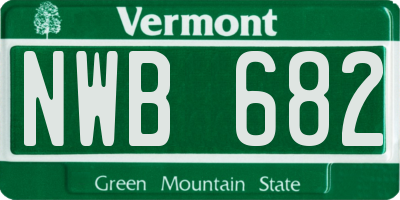 VT license plate NWB682