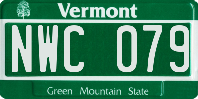 VT license plate NWC079