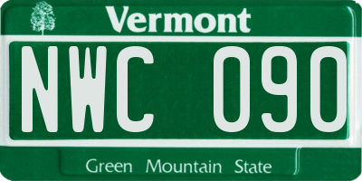 VT license plate NWC090