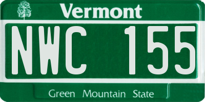VT license plate NWC155