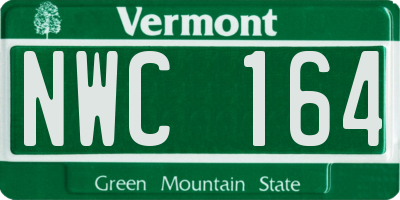 VT license plate NWC164