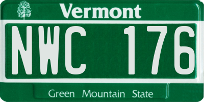 VT license plate NWC176