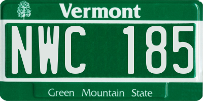VT license plate NWC185