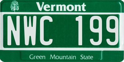VT license plate NWC199