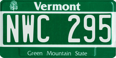 VT license plate NWC295
