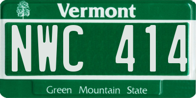VT license plate NWC414
