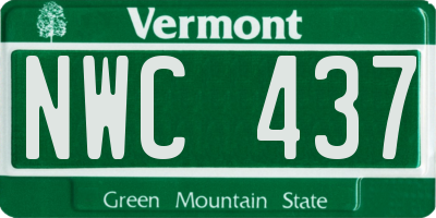 VT license plate NWC437