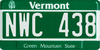 VT license plate NWC438