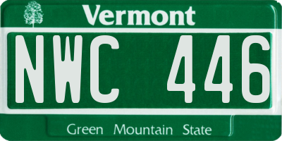 VT license plate NWC446