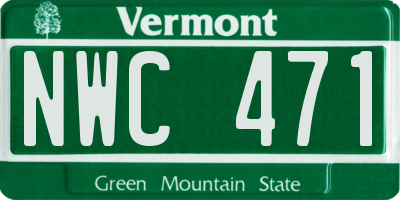 VT license plate NWC471