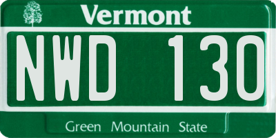 VT license plate NWD130