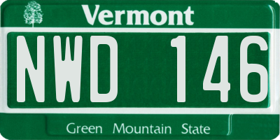 VT license plate NWD146