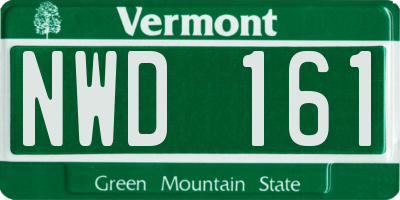 VT license plate NWD161