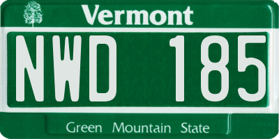VT license plate NWD185