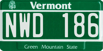 VT license plate NWD186