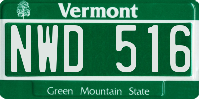 VT license plate NWD516