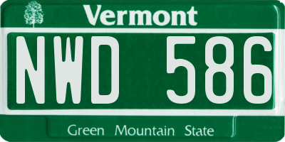 VT license plate NWD586