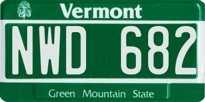 VT license plate NWD682