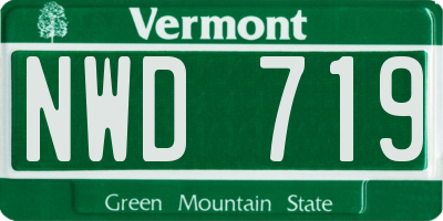VT license plate NWD719