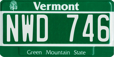 VT license plate NWD746