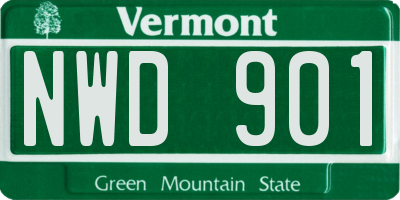 VT license plate NWD901