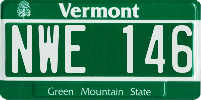 VT license plate NWE146