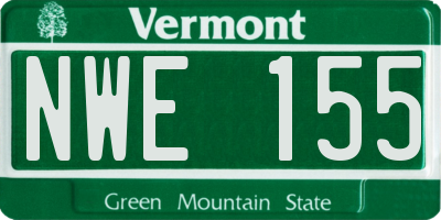 VT license plate NWE155