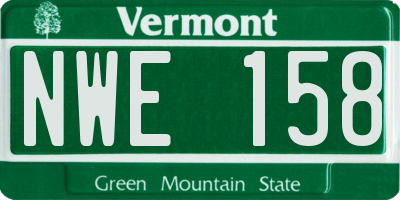 VT license plate NWE158