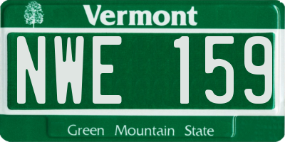 VT license plate NWE159