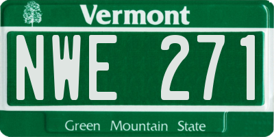 VT license plate NWE271