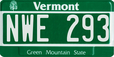 VT license plate NWE293