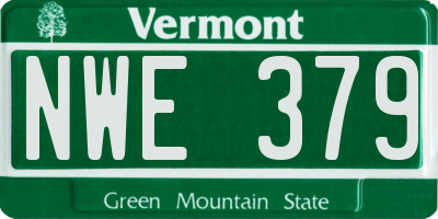 VT license plate NWE379