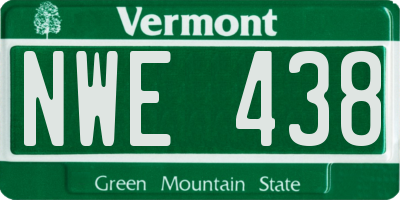 VT license plate NWE438