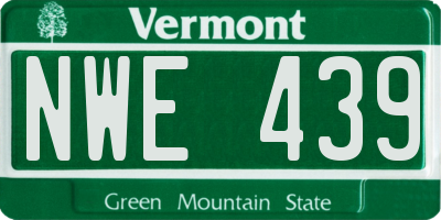 VT license plate NWE439