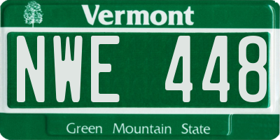 VT license plate NWE448