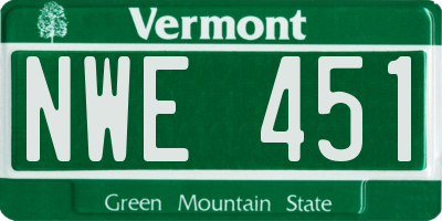 VT license plate NWE451