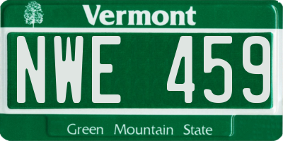 VT license plate NWE459