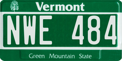 VT license plate NWE484