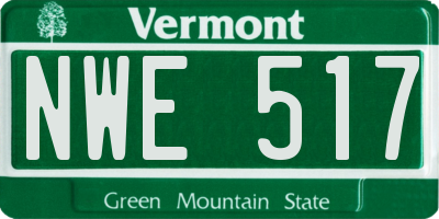 VT license plate NWE517