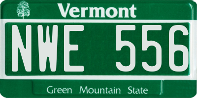 VT license plate NWE556
