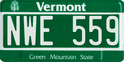 VT license plate NWE559