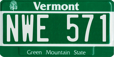 VT license plate NWE571