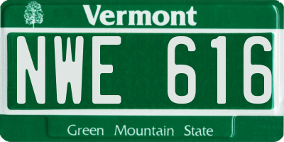 VT license plate NWE616
