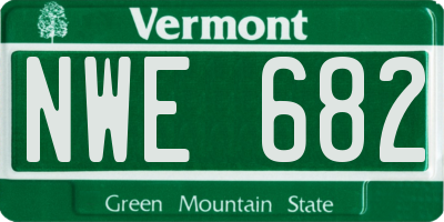 VT license plate NWE682
