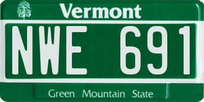 VT license plate NWE691