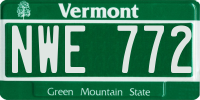 VT license plate NWE772