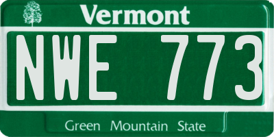 VT license plate NWE773